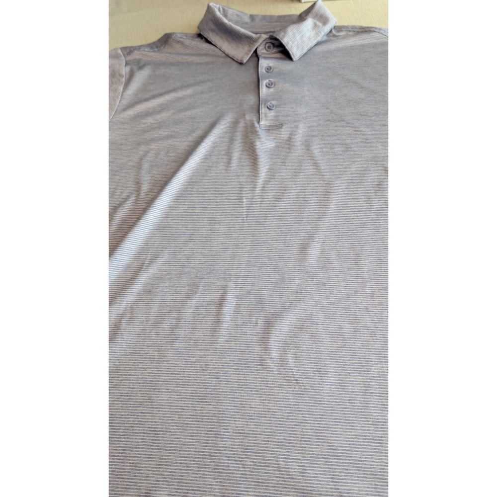 Refined Matter Men's Lavender Striped Polo Golf Shirt Size XL